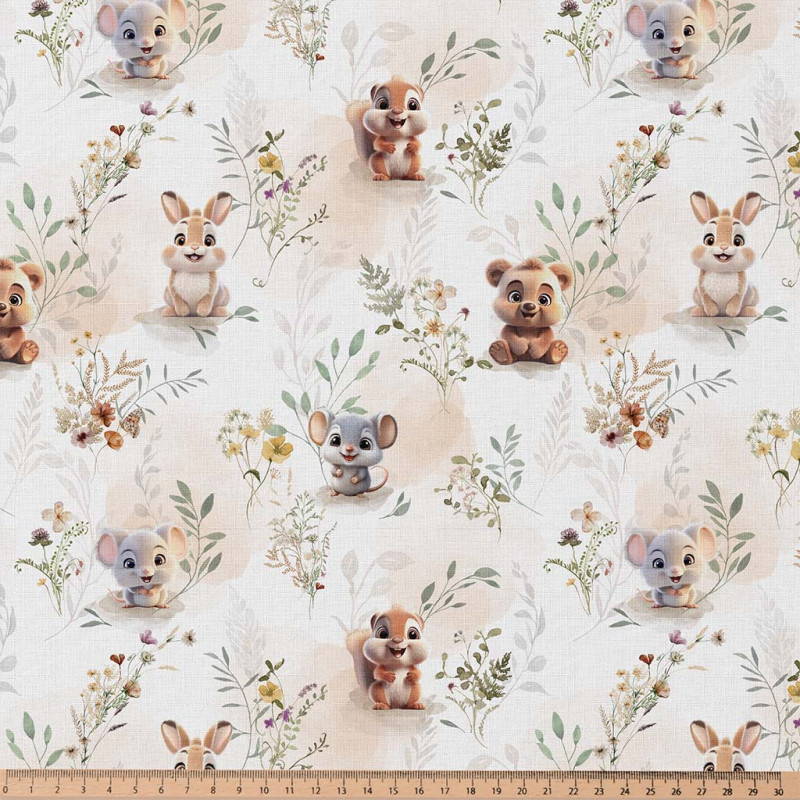 Printed Cotton ZAMOURS White / Natural